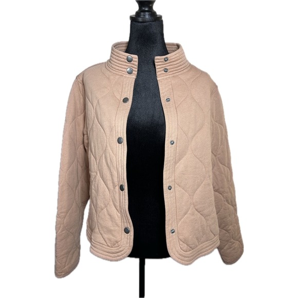 Z Supply Jackets & Blazers - NWT Z Supply Quilted Snap Front Jacket in Camel Light Brown Size S